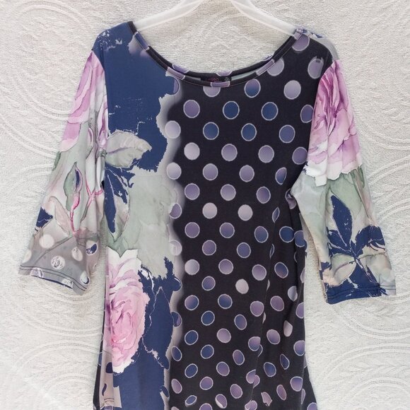 Azalea Knit Colorful Artistic Tunic Dress Top Sz-XL (T-390) - Picture 5 of 13